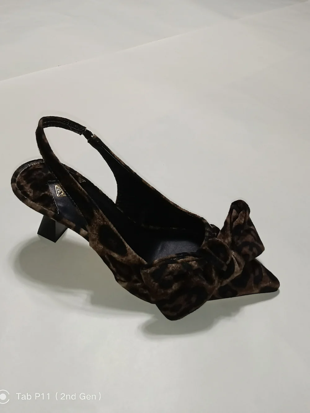 Antonio Melani Lenore Leopard Print Velvet Bow Slingback Pumps Size 7.5